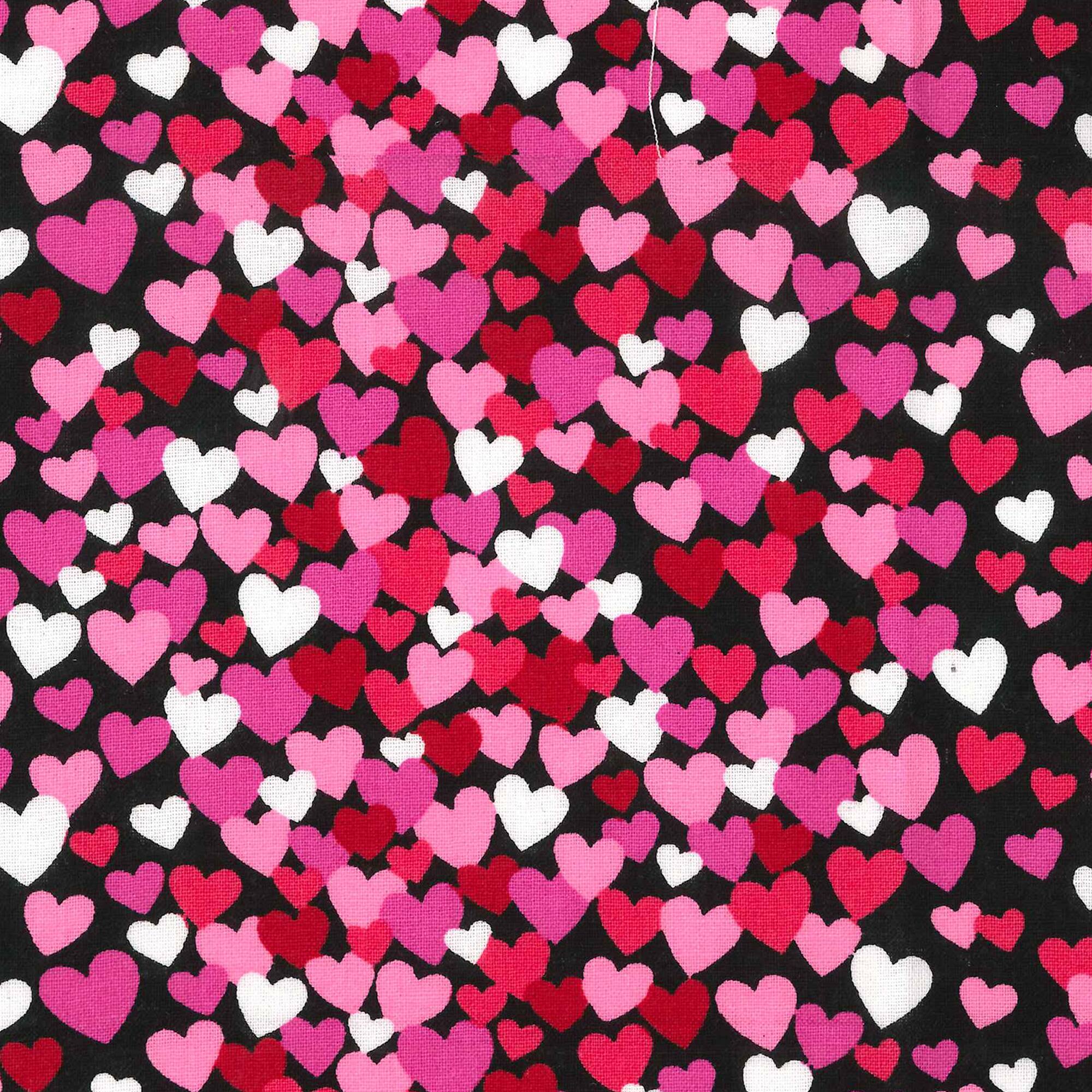 Fabric Traditions Valentine's Tossed Hearts Cotton Fabric